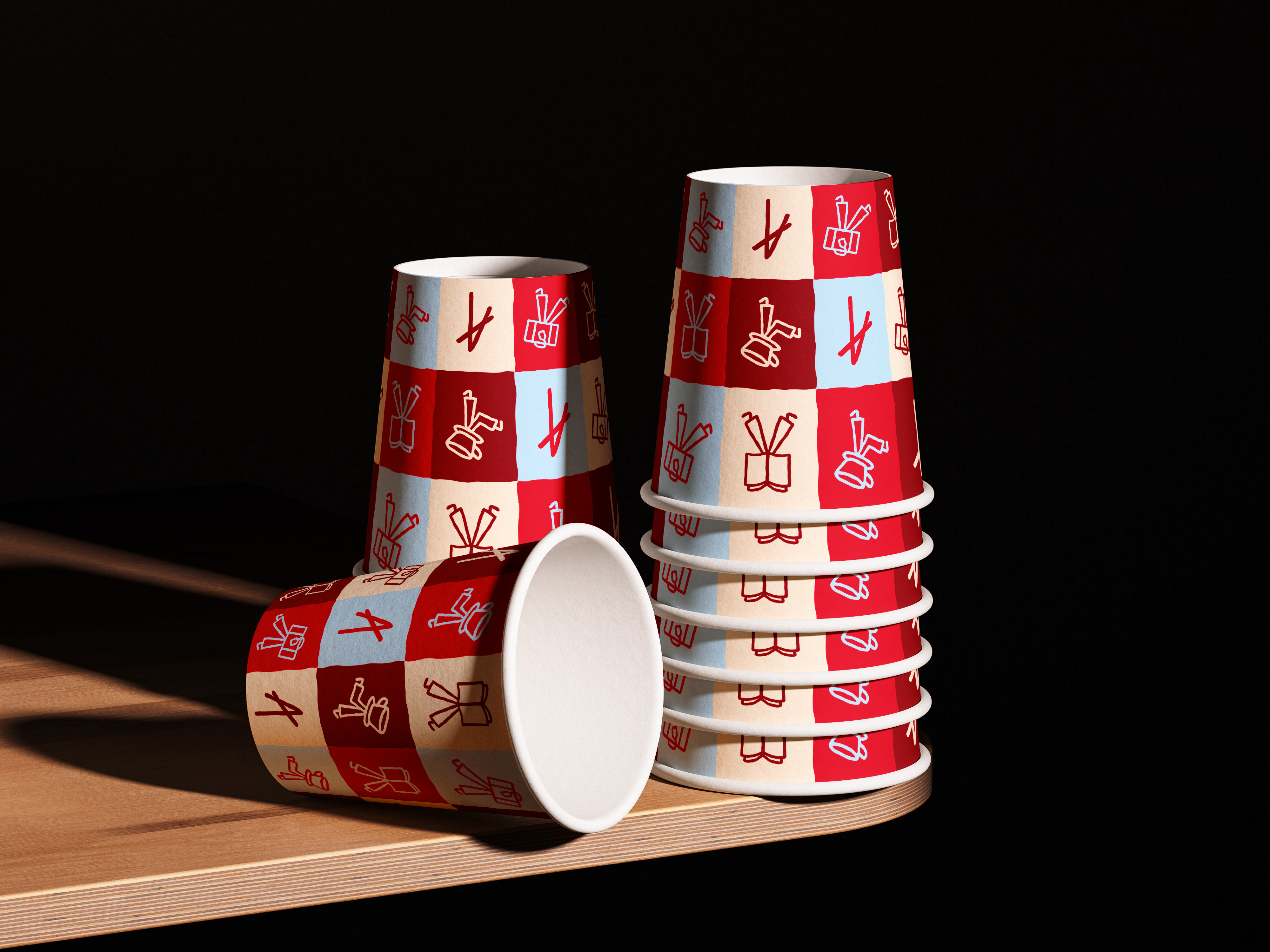 Aparté — collection de gobelets illustrés