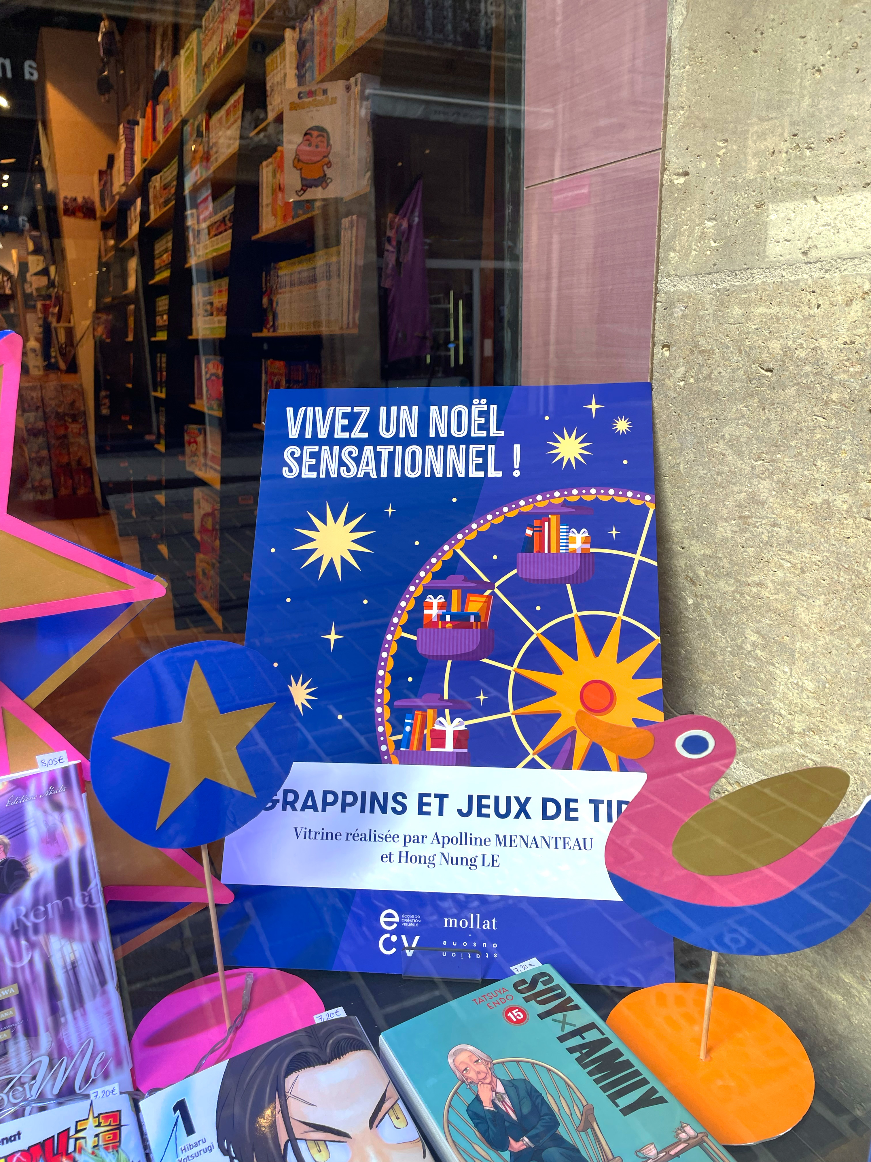 Mollat — détails de la scénographie de Noël